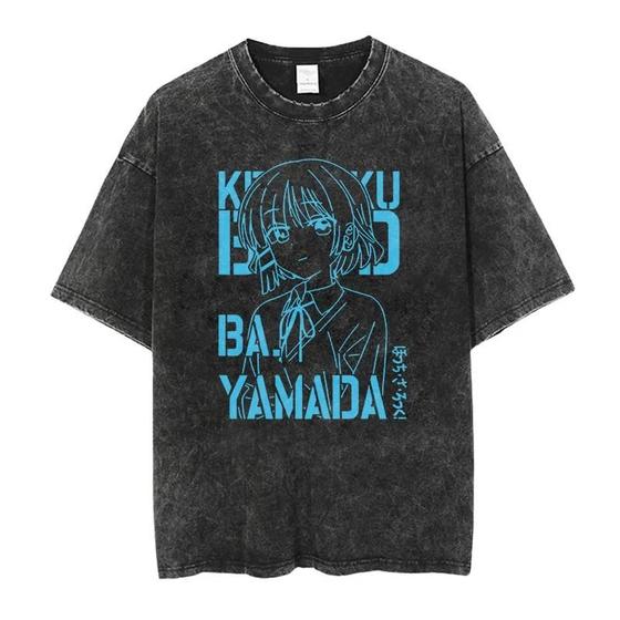 Imagem de Camiseta Masculina Grande De Algodão Com Gola Redonda Estampada Anime Bocchi the Rock Band Music