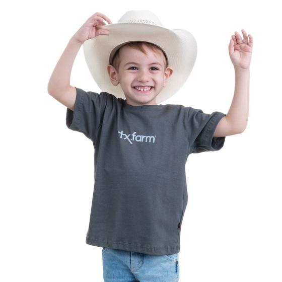 Imagem de Camiseta Masculina Infantil Texas Farm - Cim001 - Cinza Chumbo