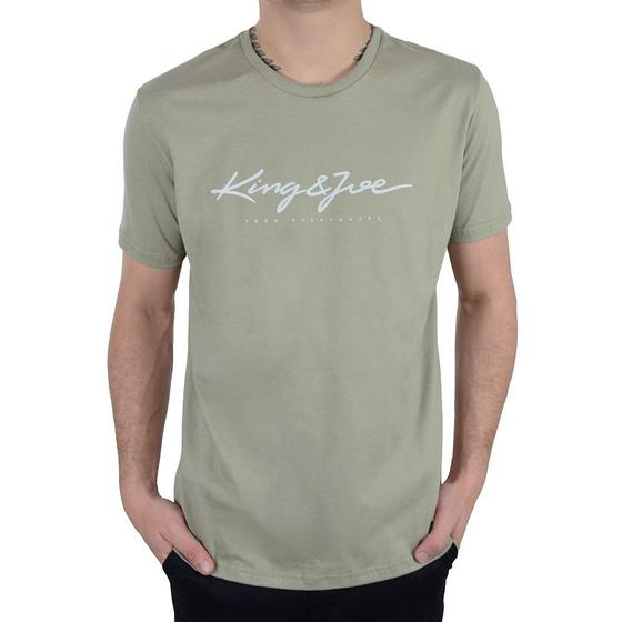 Imagem de Camiseta Masculina King&Joe MC Logomania Cáqui - CA23005