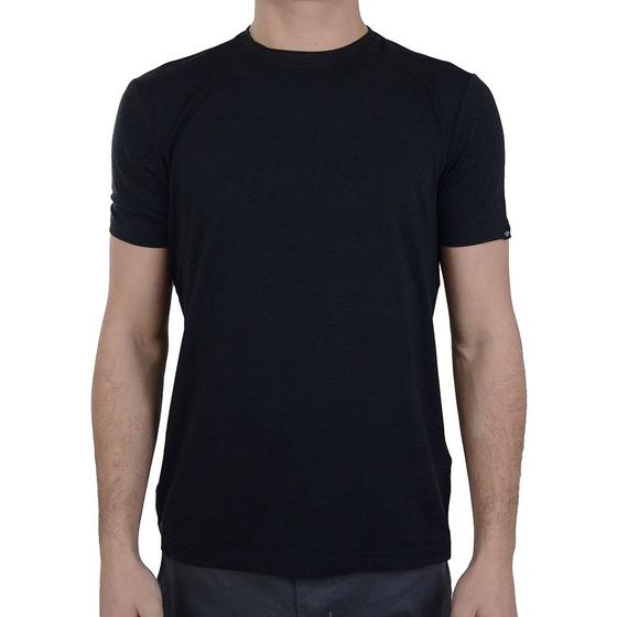 Imagem de Camiseta Masculina Lado Avesso Regular Fit Preta - LH1643