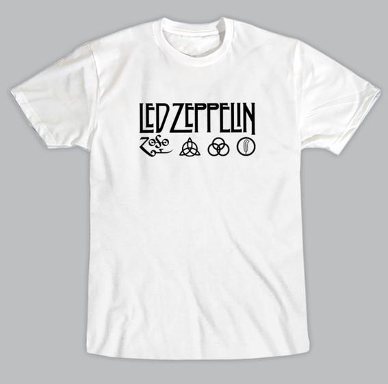 Imagem de Camiseta Masculina Led Zeppelin Logo Camisa Banda Rock