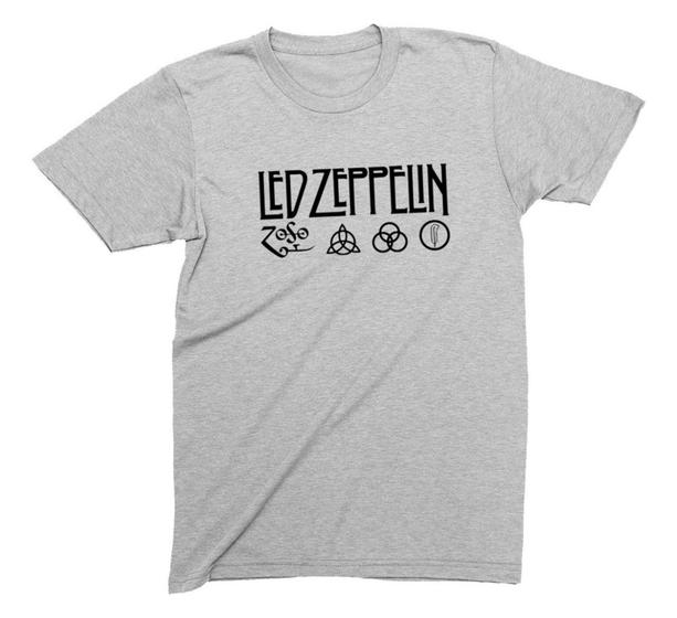 Imagem de Camiseta Masculina Led Zeppelin Logo Camisa Banda Rock