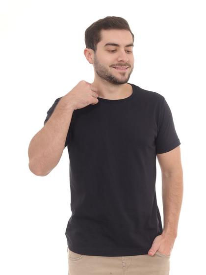 Imagem de Camiseta Masculina Lisa Básica Plus Size Gola Redonda/Careca