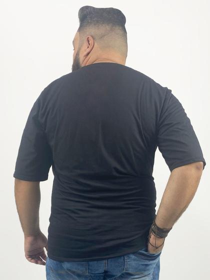 Imagem de Camiseta Masculina Lisa Básica Preta Plus Size