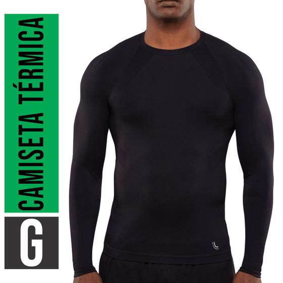 Imagem de Camiseta Masculina Lupo Manga Longa Térmico Com Compressão Fitness