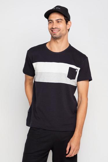 Imagem de Camiseta Masculina Malha Com Bolso Polo Wear Preto