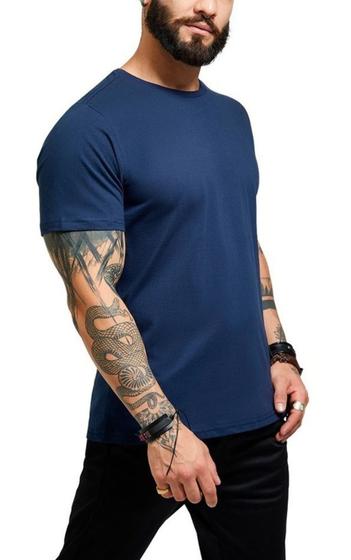 Imagem de Camiseta masculina manga curta gola redonda lisa moda masculina