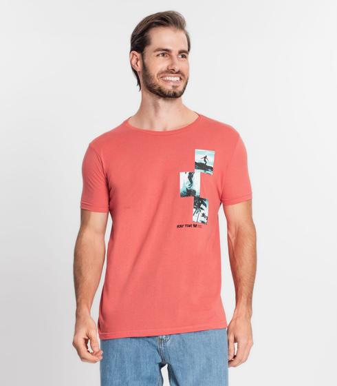 Imagem de Camiseta Masculina Meia Malha Estampada Ultimato Rosa