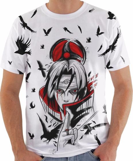 Imagem de Camiseta Masculina Naruto Itachi Uchiha Full 3D