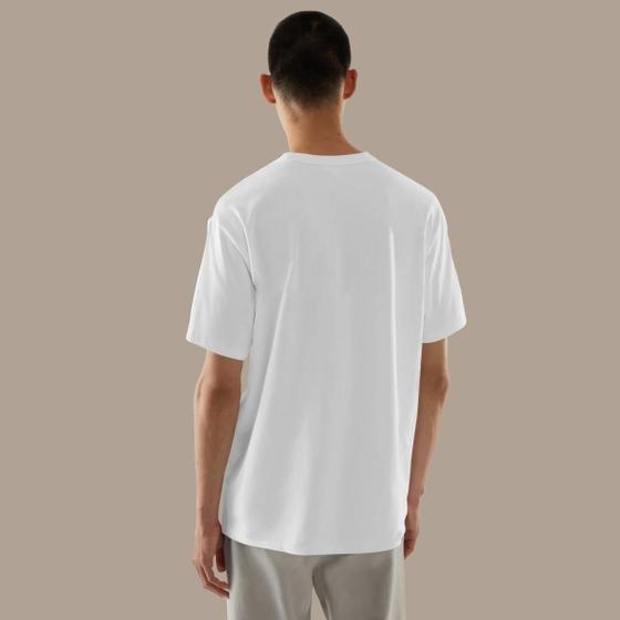 Imagem de Camiseta Masculina Oversized Lisa Sem Estampa Branca