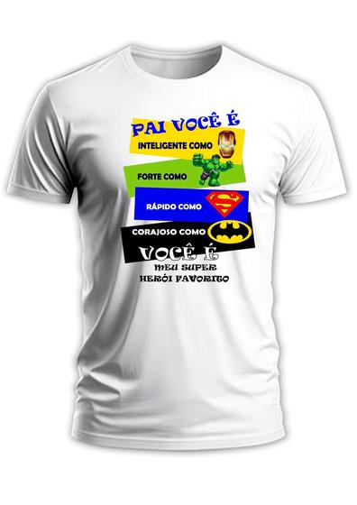 Imagem de Camiseta masculina papai super herói favorito camisa dia dos pais