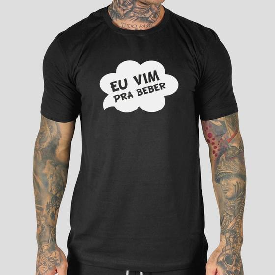 Imagem de Camiseta Masculina Personalizada Básica Eu Vim Pra Beber