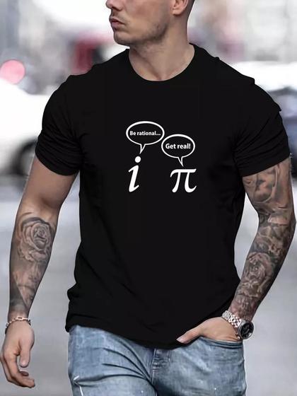 Imagem de Camiseta Masculina Pi Seja Racional Seja Real Matematica