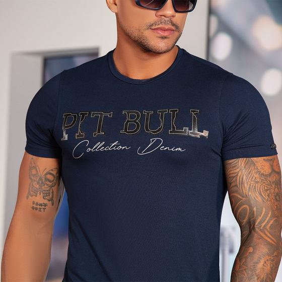 Imagem de Camiseta Masculina Pit Bull Gola O Slim - 68645