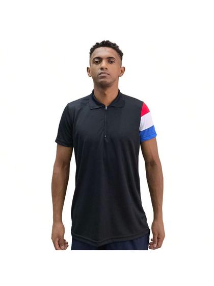 Imagem de Camiseta Masculina Polo Com Ziper Dry-Fit