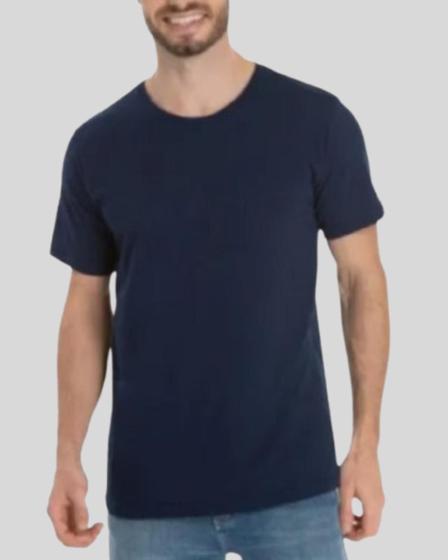 Imagem de Camiseta Masculina Premium Algodão Egípcio Azul Marinho