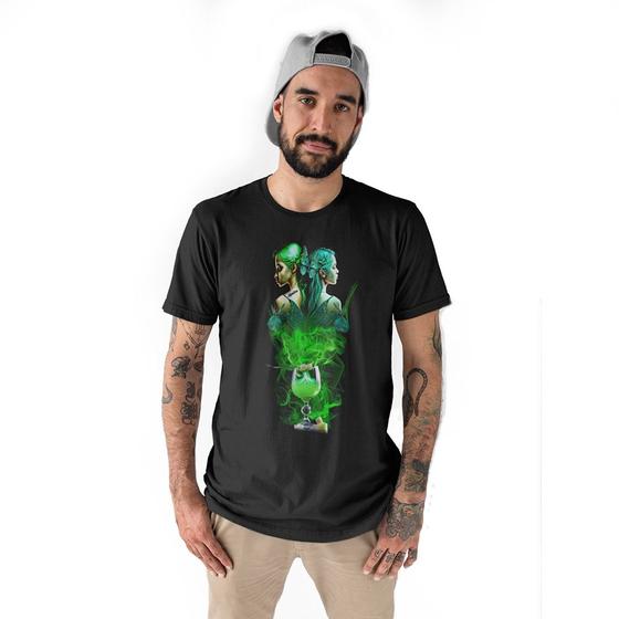 Imagem de Camiseta Masculina Preta Drink Absinto Brisa Fadas Verdes