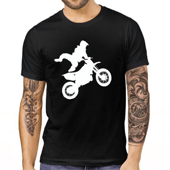 Imagem de Camiseta Masculina Preta Moto Motociclismo Trilha Rampa