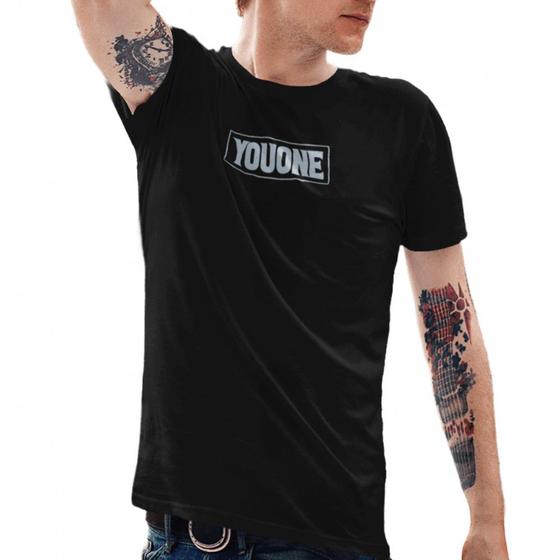 Imagem de Camiseta Masculina Preta Slim Estampada