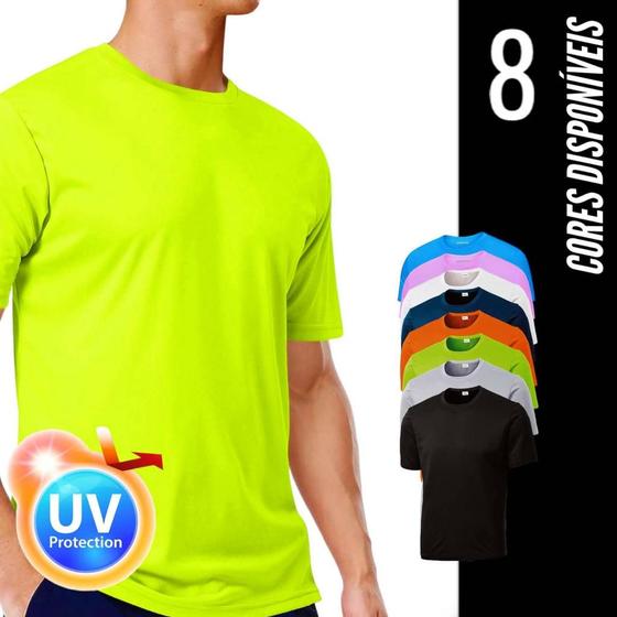 Imagem de Camiseta Masculina PROTEÇÃO SOLAR UV MANGA CURTA Dry fit Fitness Academia Corrida Praia Volley 504