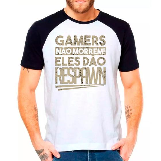 Imagem de Camiseta Masculina Raglan Branca Gamer Games jogos 06