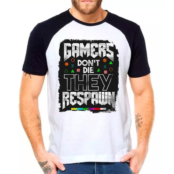 Imagem de Camiseta Masculina Raglan Branca Retrô Gamer Jogos 05