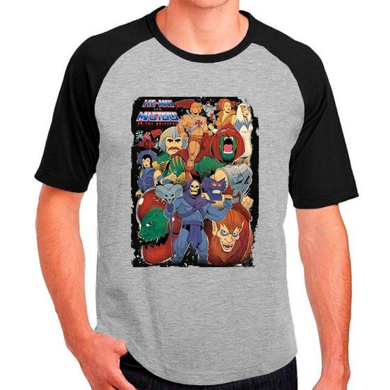 Imagem de Camiseta Masculina Raglan Cinza Desenho He-Man 14