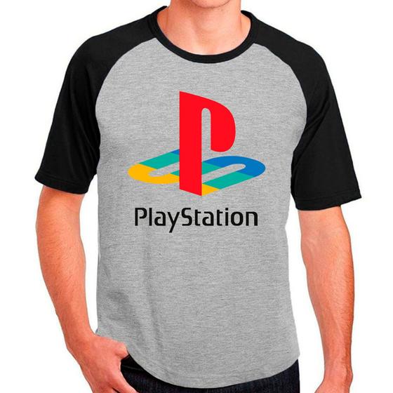 Imagem de Camiseta Masculina Raglan Cinza Playstation 03