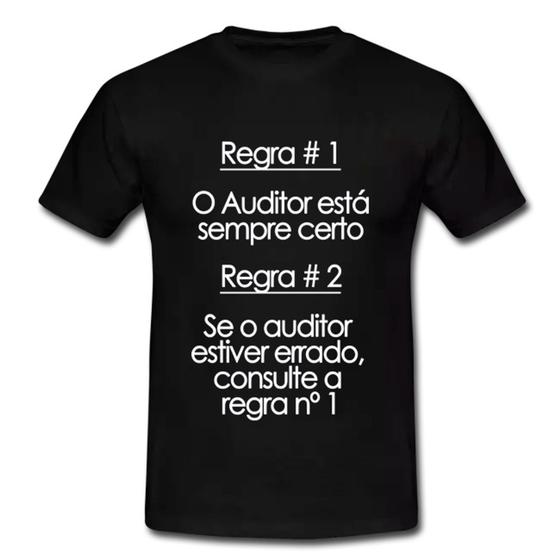 Imagem de Camiseta Masculina Regra Auditor Tamanho P