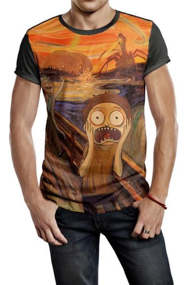 Imagem de Camiseta Masculina Rick And Morty Quadro O Grito Ref:524