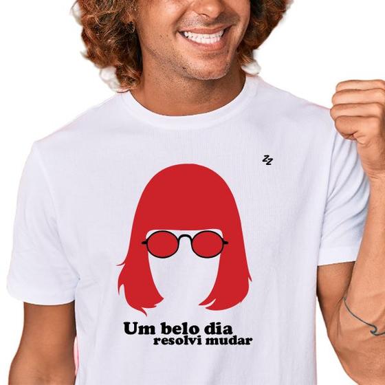 Imagem de Camiseta masculina rita lee - um belo dia resolvi mudar