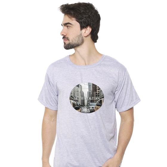 Imagem de Camiseta masculina sandro clothing metropolitan cinza