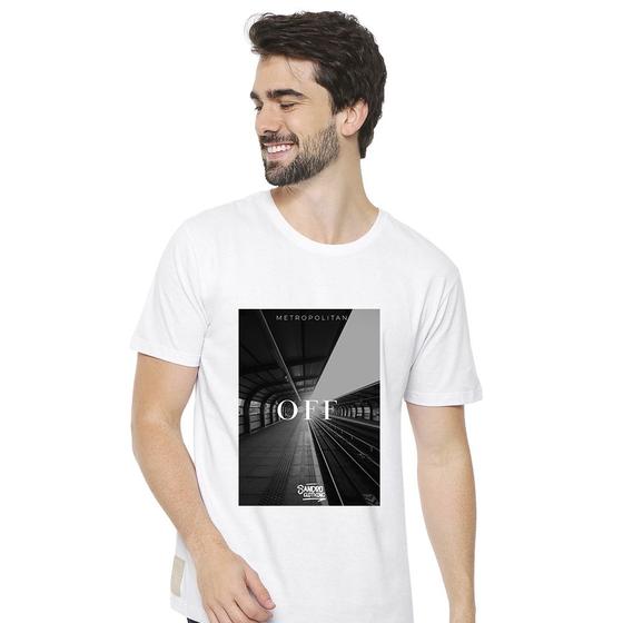 Imagem de Camiseta masculina sandro clothing silence branco