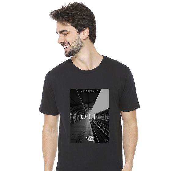 Imagem de Camiseta masculina sandro clothing silence preto