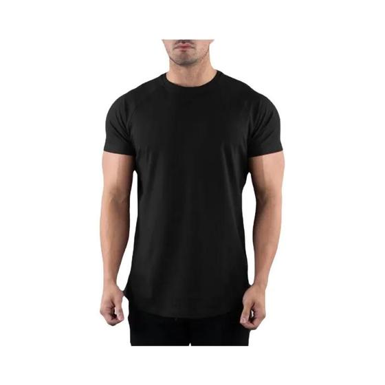 Imagem de Camiseta Masculina Slim Fit de Algodão - Ideal para Academia, Verão e Fitness