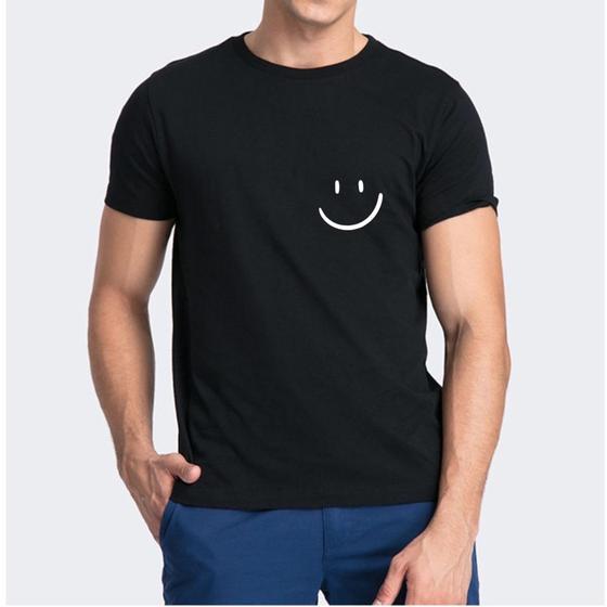 Imagem de Camiseta Masculina Smile Sorriso Tumblr Minimalista