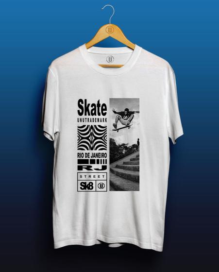 Imagem de camiseta Masculina Street sk8 UNU em malha 100% algodão Manga Curta