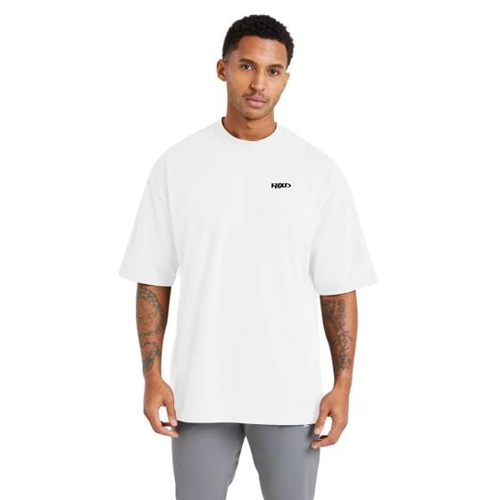 Imagem de Camiseta Masculina Streetwear Oversized para Academia e Treinos, Tecido de Algodão Mão