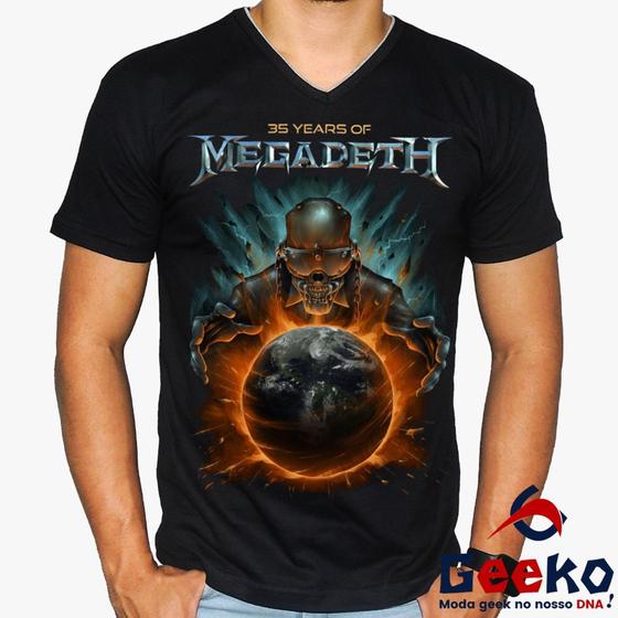 Imagem de Camiseta Megadeth 100% Algodão Rock Geeko