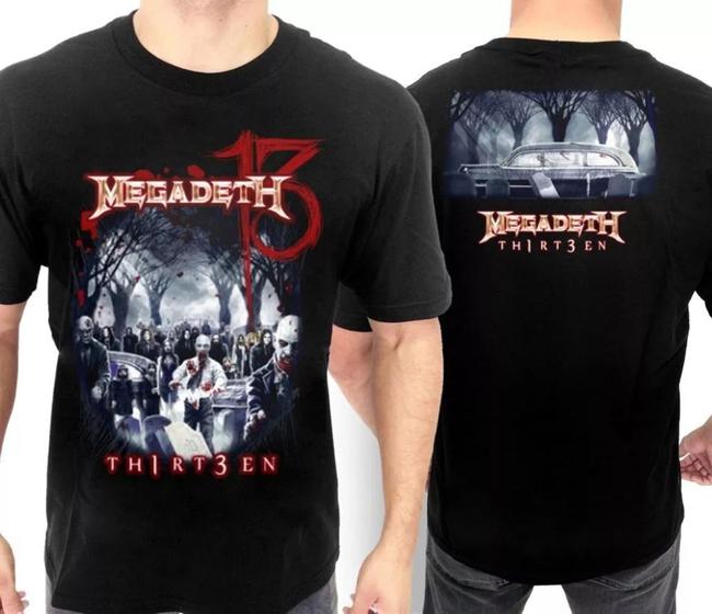 Imagem de Camiseta Megadeth Thirt3en Oficial Licenciado Banda de Rock Blusa Adulto Of0101 BM