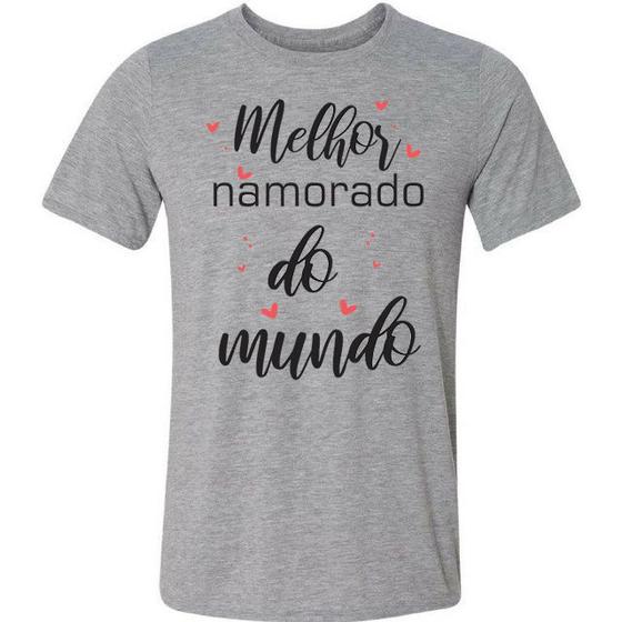 Imagem de Camiseta melhor namorado do mundo blusa amor tshirt