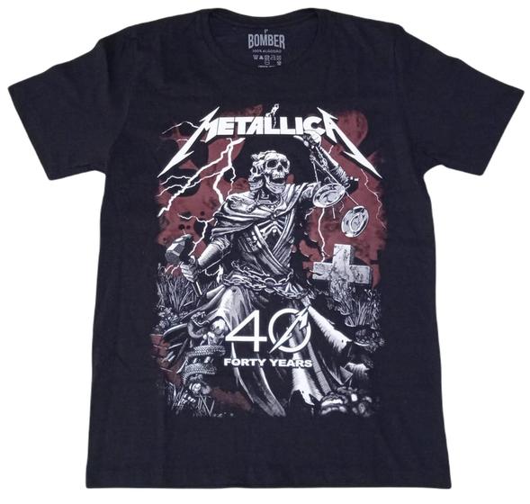 Imagem de Camiseta Metallica Blusa Unissex Preta Banda De Rock Bo592 BRC