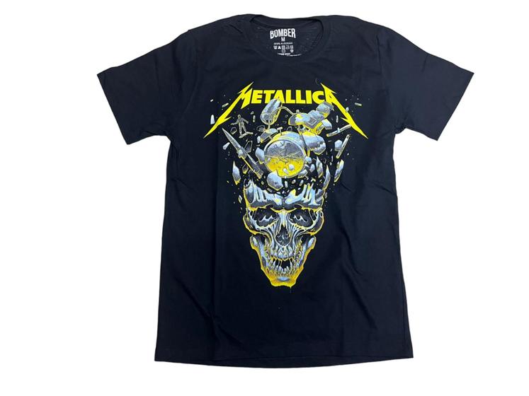 Imagem de Camiseta Metallica Caveira Blusa Banda Rock Metal Thrash Unissex BOR034 BO658