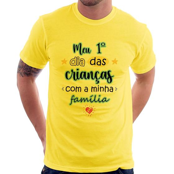 Imagem de Camiseta Meu primeiro dia das crianças (azul) - Foca na Moda