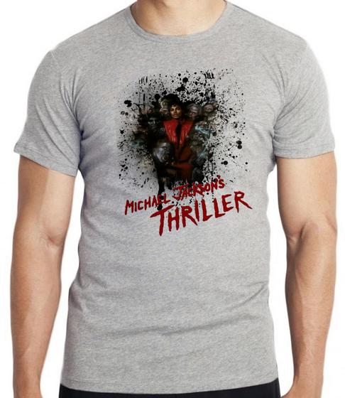 Imagem de Camiseta Michael Jackson thriller Blusa criança infantil juvenil adulto camisa tamanhos