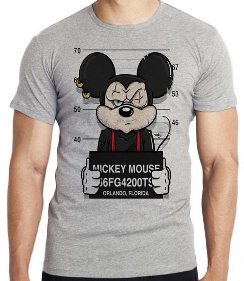 Imagem de Camiseta Mickey prisão Blusa criança infantil juvenil adulto camisa tamanhos