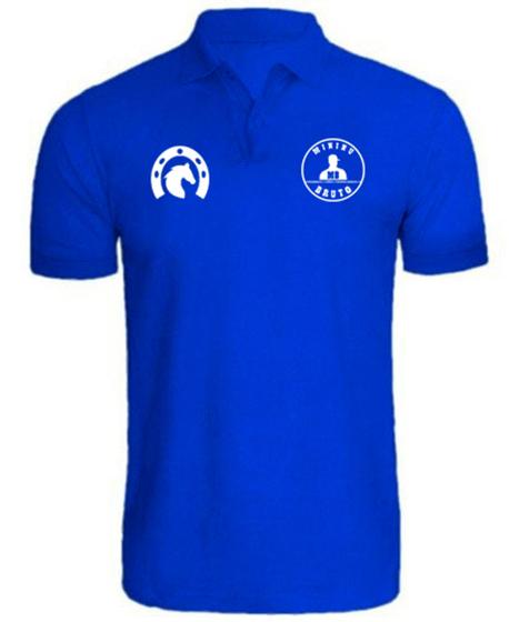 Imagem de Camiseta Mininu Bruto Gola Polo Ferradura Marca Country Azul