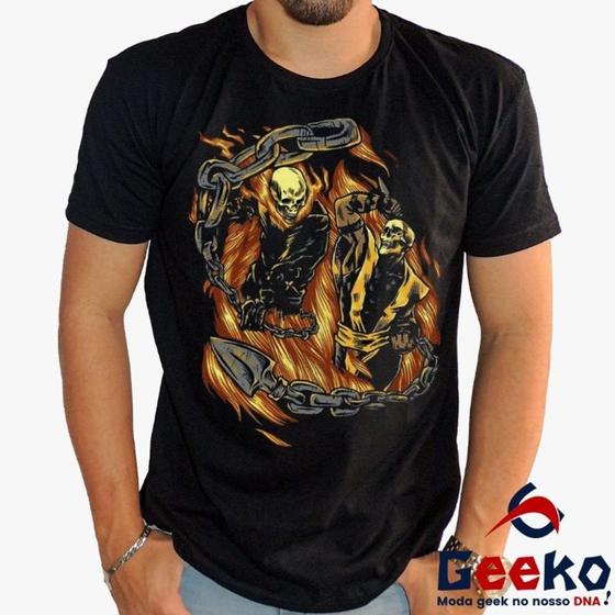 Imagem de Camiseta Mortal Kombat 100% Algodão Scorpion Geeko
