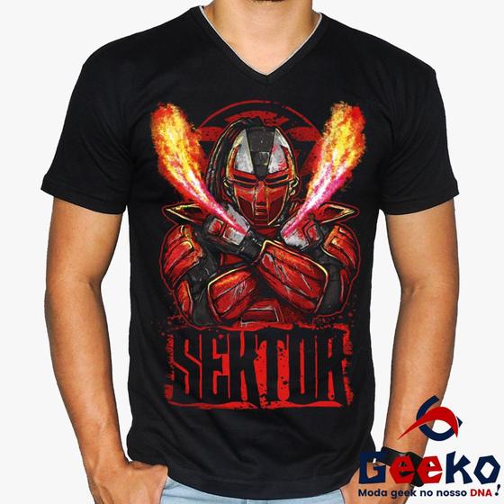 Imagem de Camiseta Mortal Kombat 100% Algodão Sektor Geeko