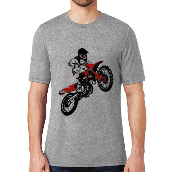 Imagem de Camiseta Motocross Jump Vermelha - Foca na Moda